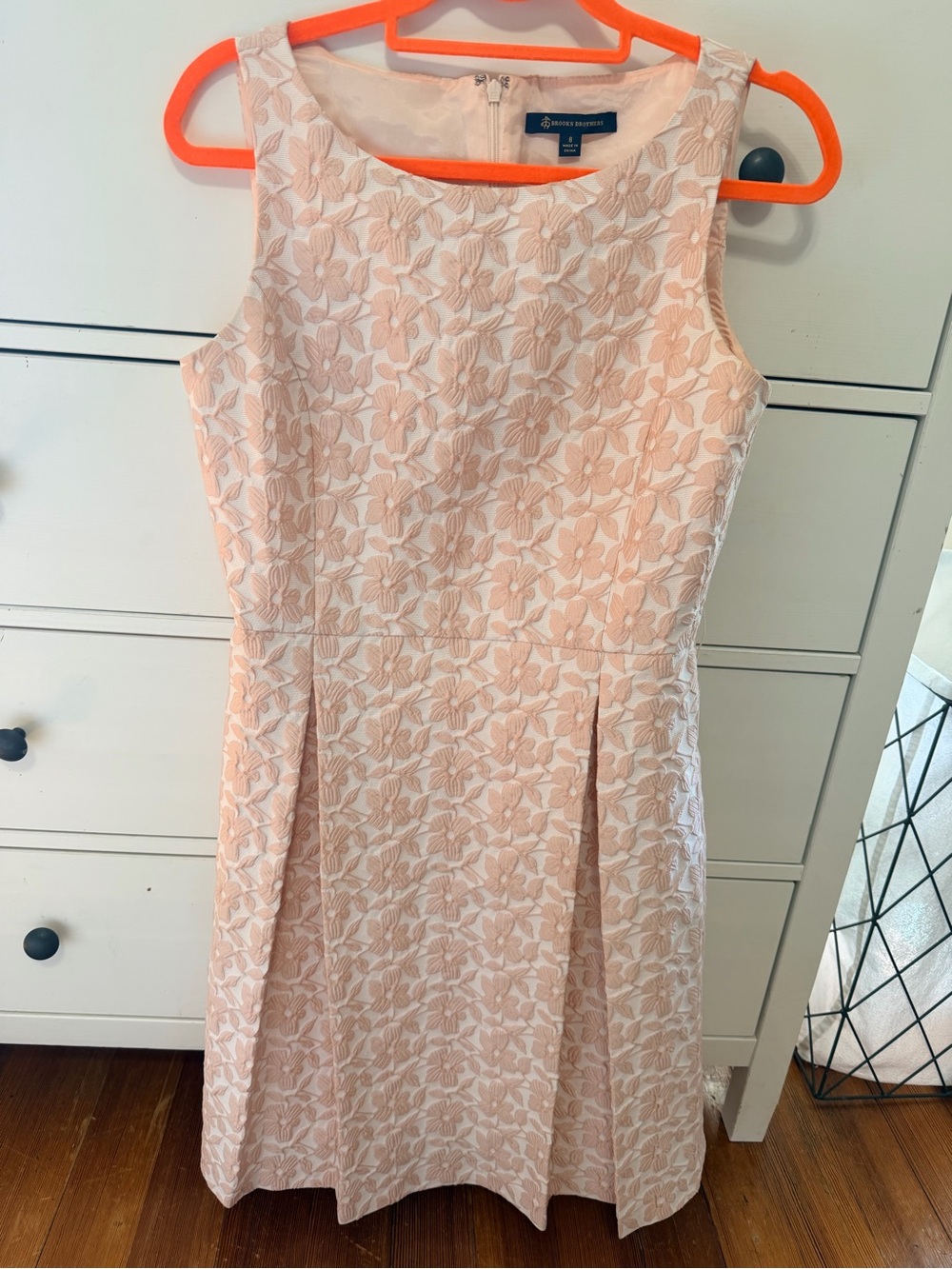 Brooks Brothers Floral Jacquard Fit & Flare Dress – Size 8 🌸
